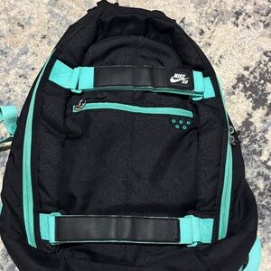 Nike SB Black and Aqua Backpack